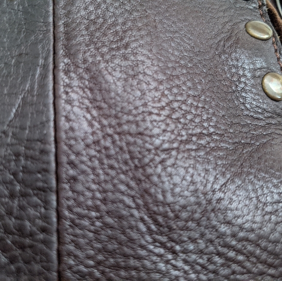 Dark Brown Hand Crafted Leather Cross Body - Picture 10 of 11